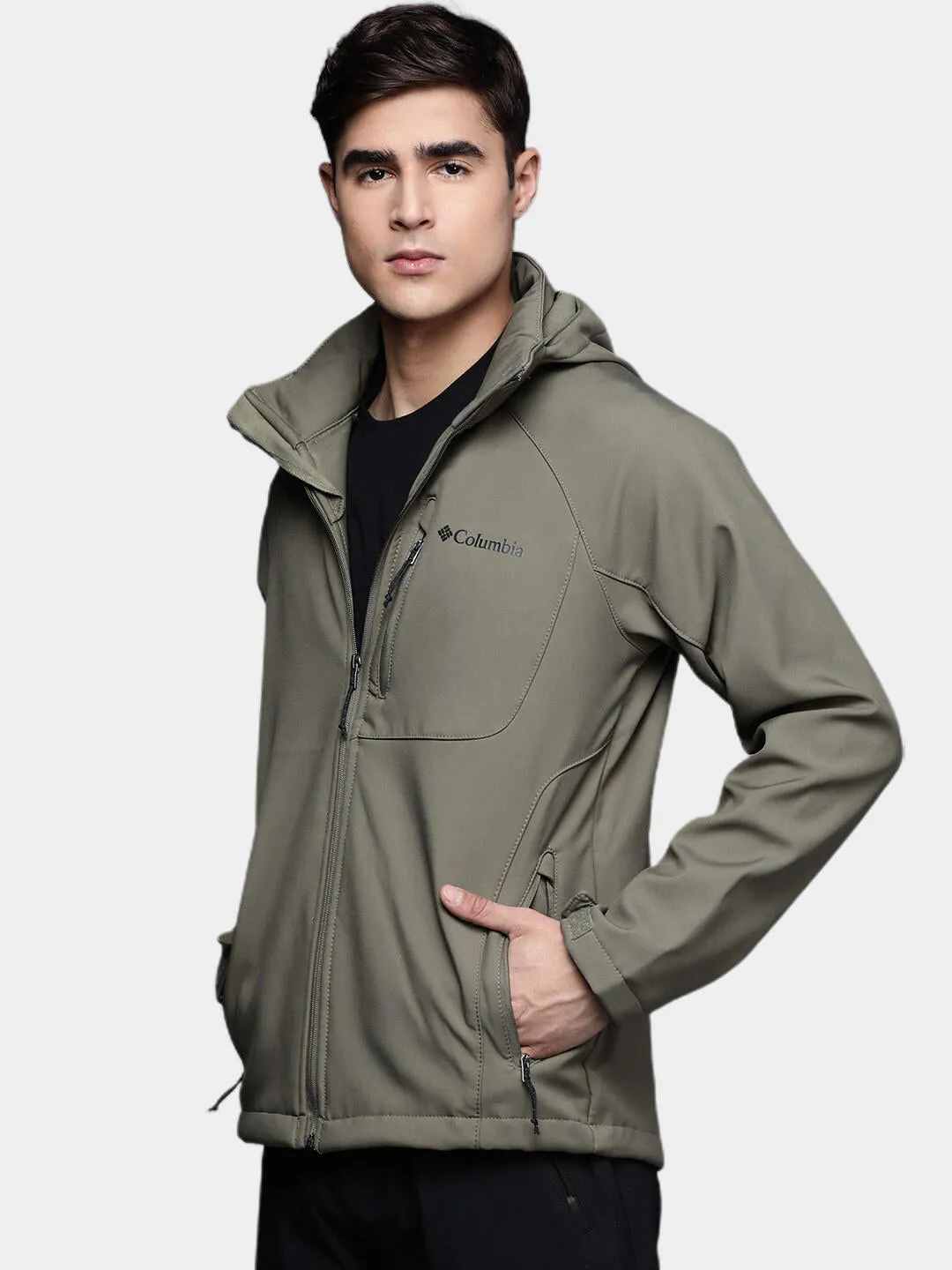 Columbia Men Olive Cascade Ridge II Softshell Jacket