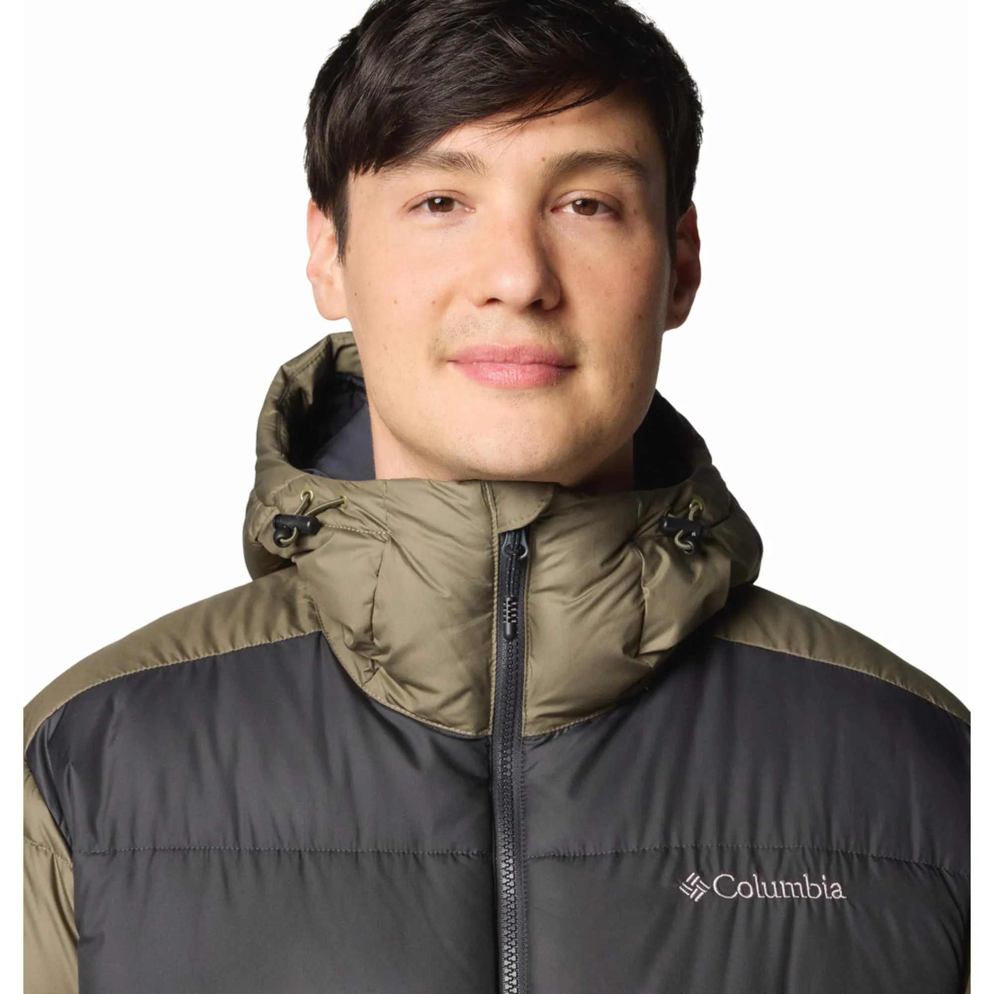 Columbia Men Olive Omni-Heat Reflective Pike Lake II Hooded Jacket