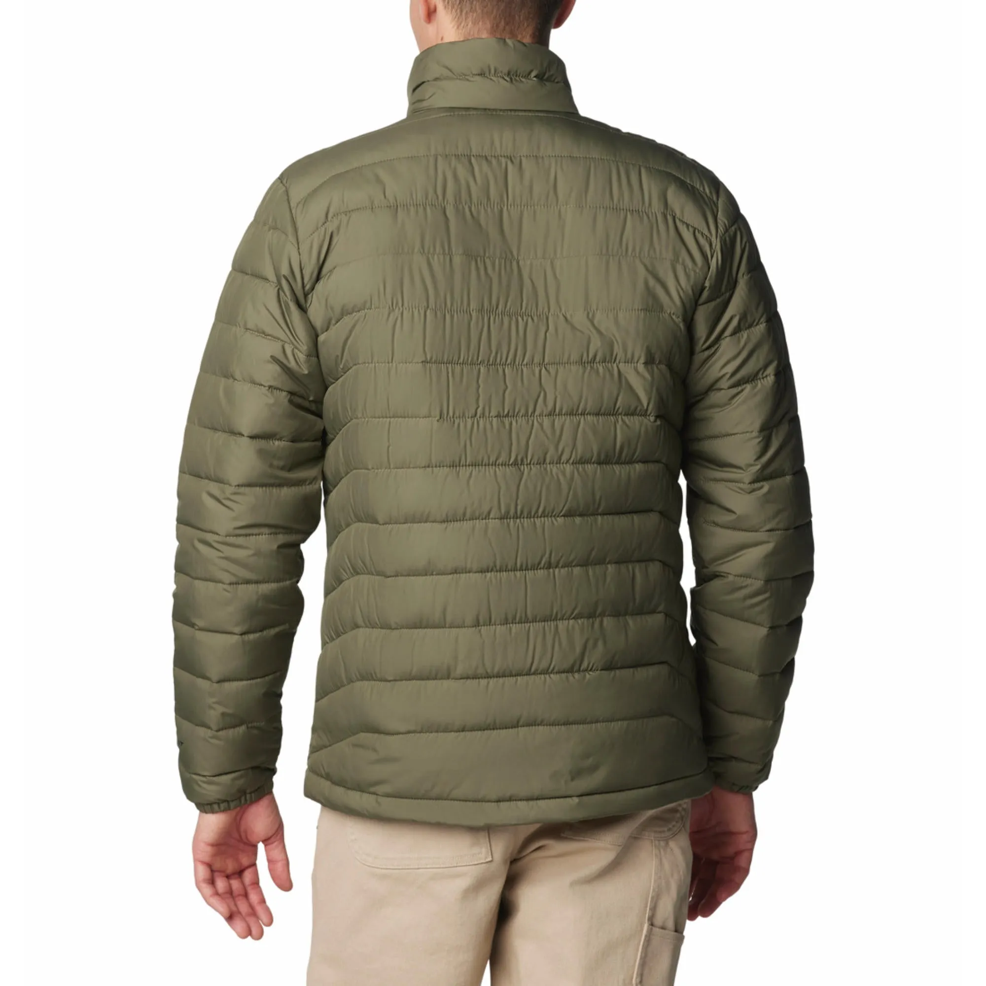 Columbia Men Olive Omni-Heat Reflective Powder Lite II Jacket