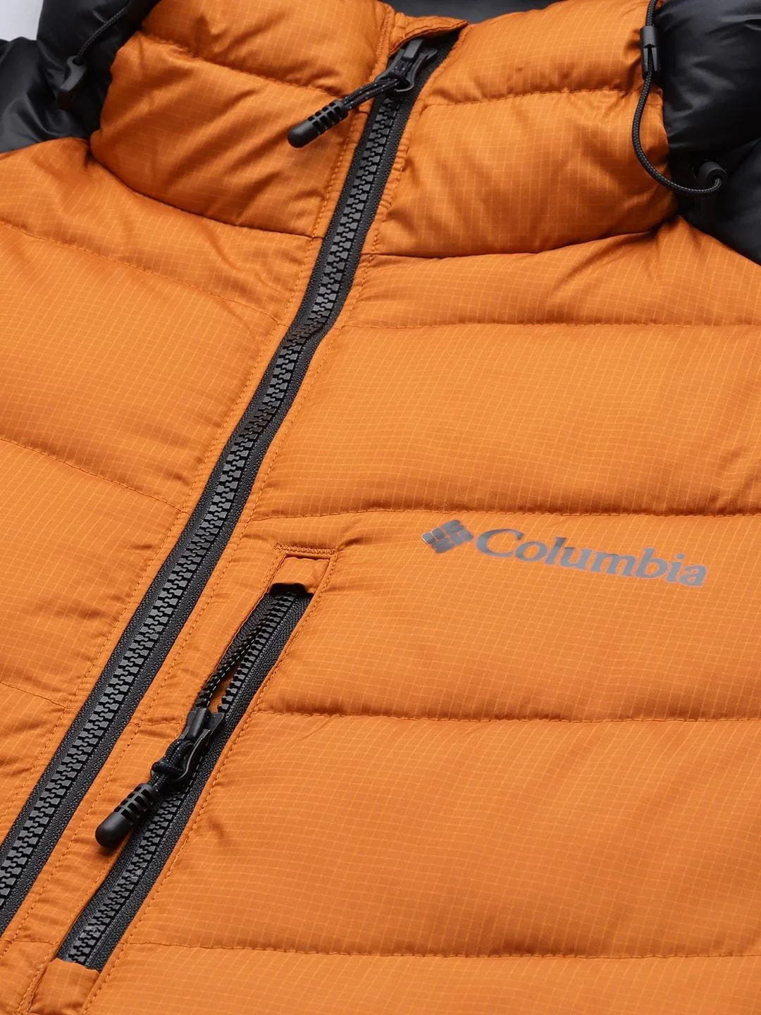 Columbia Men Orange Omni-Heat Infinity Labyrinth Loop Hooded Jacket