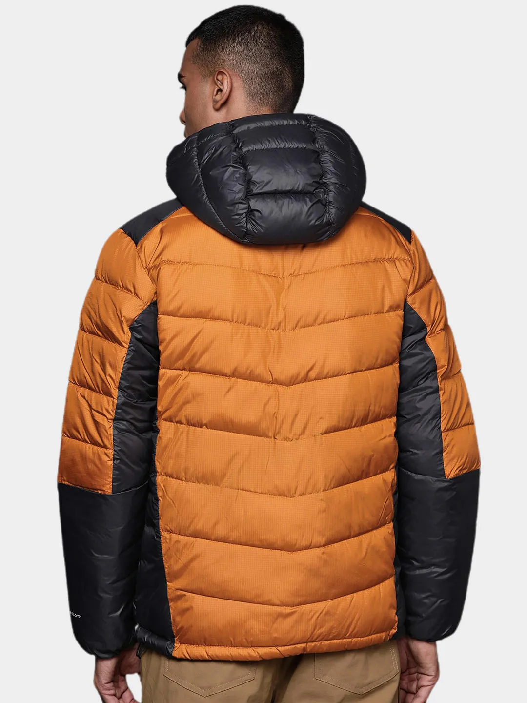 Columbia Men Orange Omni-Heat Infinity Labyrinth Loop Hooded Jacket