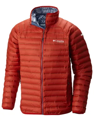 Columbia Men Orange Omni-Heat Reflective Compactor Down Jacket