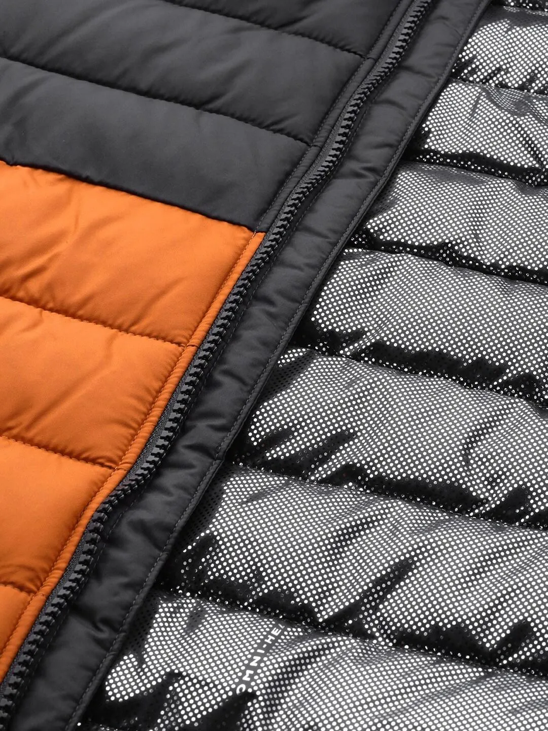 Columbia Men Orange Omni-Heat Reflective Powder Lite Hooded Jacket