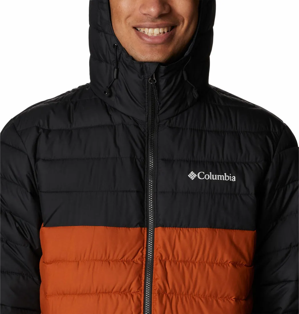 Columbia Men Orange Omni-Heat Reflective Powder Lite Hooded Jacket