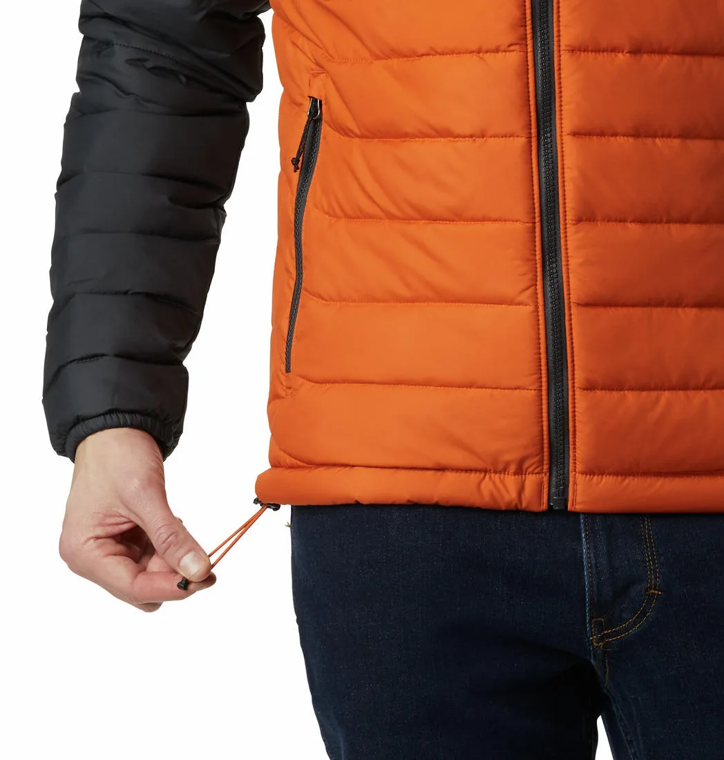 Columbia Men Orange Omni-Heat Reflective Powder Lite Hooded Jacket