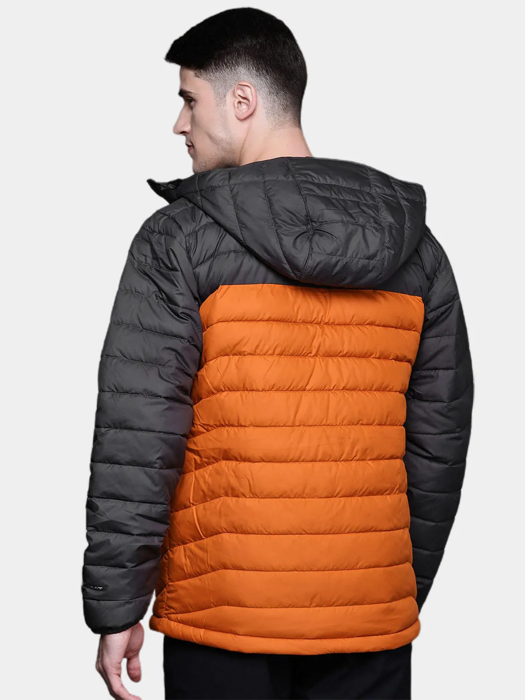 Columbia Men Orange Omni-Heat Reflective Powder Lite Hooded Jacket