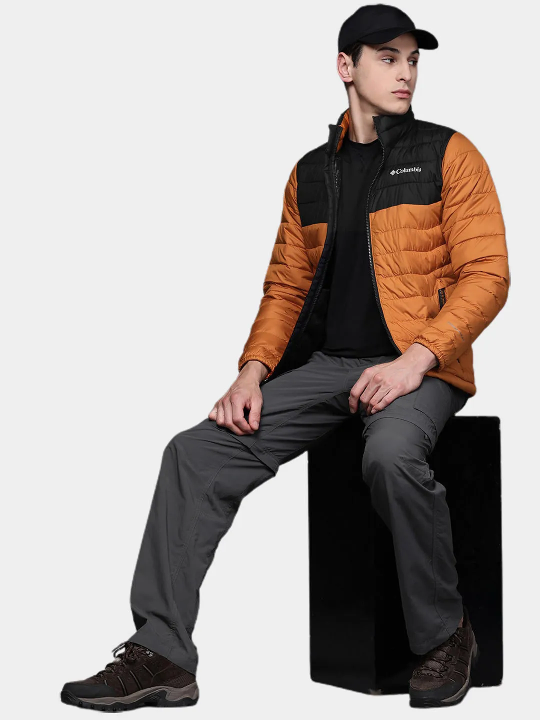 Columbia Men Orange Omni-Heat Reflective Powder Lite Jacket