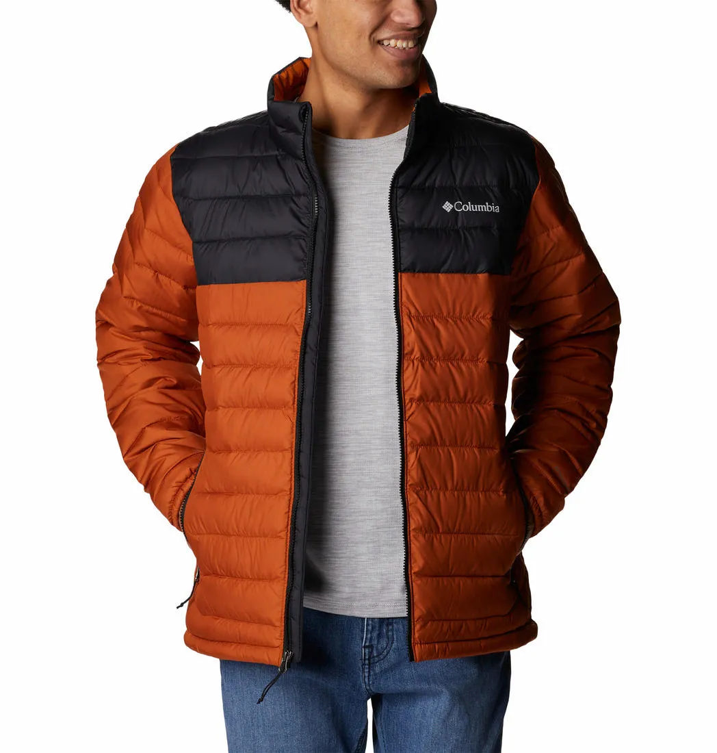 Columbia Men Orange Omni-Heat Reflective Powder Lite Jacket