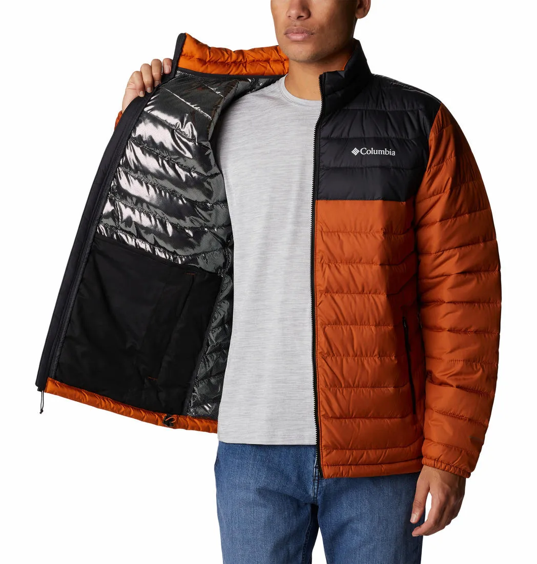 Columbia Men Orange Omni-Heat Reflective Powder Lite Jacket