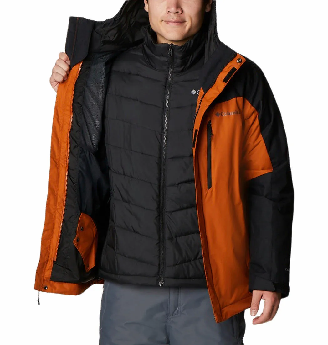 Columbia Men Orange Omni-Heat Reflective Whirlibird IV Inetrchangeable Jacket