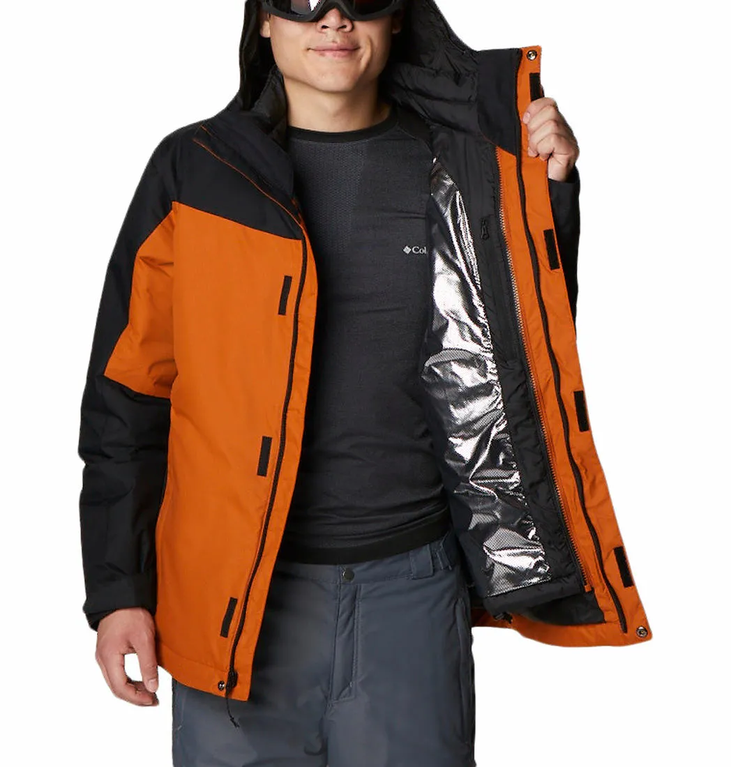Columbia Men Orange Omni-Heat Reflective Whirlibird IV Inetrchangeable Jacket