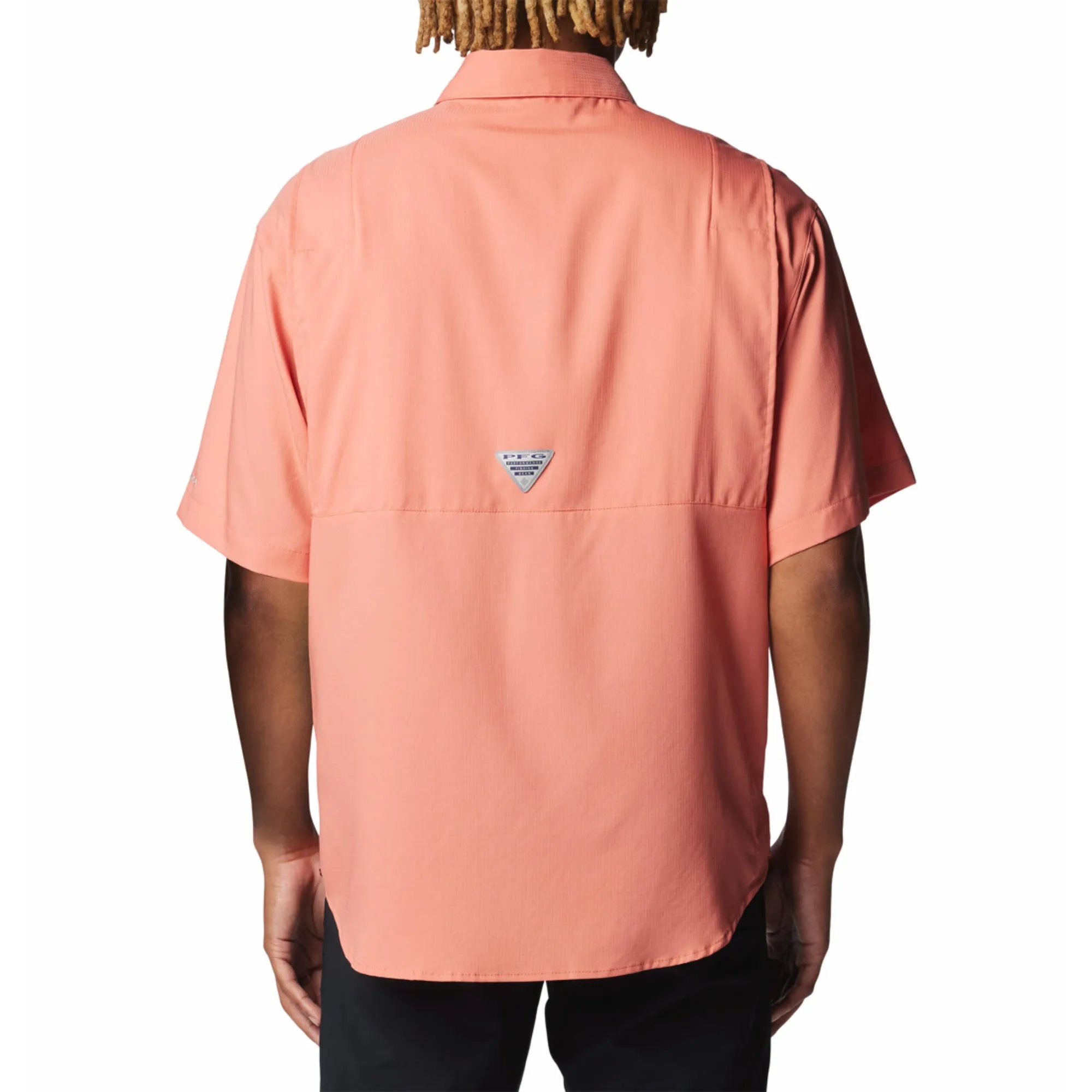 Columbia Men Orange Omni-Shade Tamiami II Short Sleeve Shirt