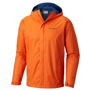 Columbia Men Orange Omni-Tech Watertight II Waterproof Rain Jacket