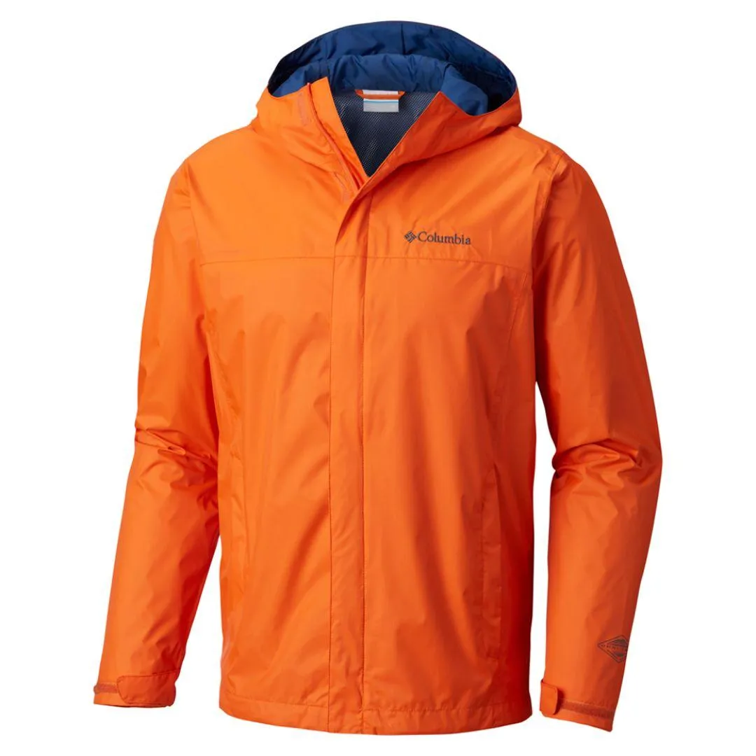 Columbia Men Orange Omni-Tech Watertight II Waterproof Rain Jacket