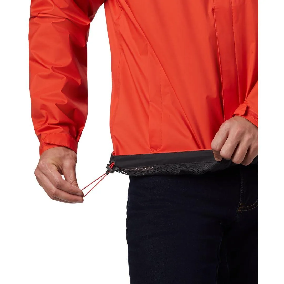 Columbia Men Orange Omni-Tech Watertight II Waterproof Rain Jacket