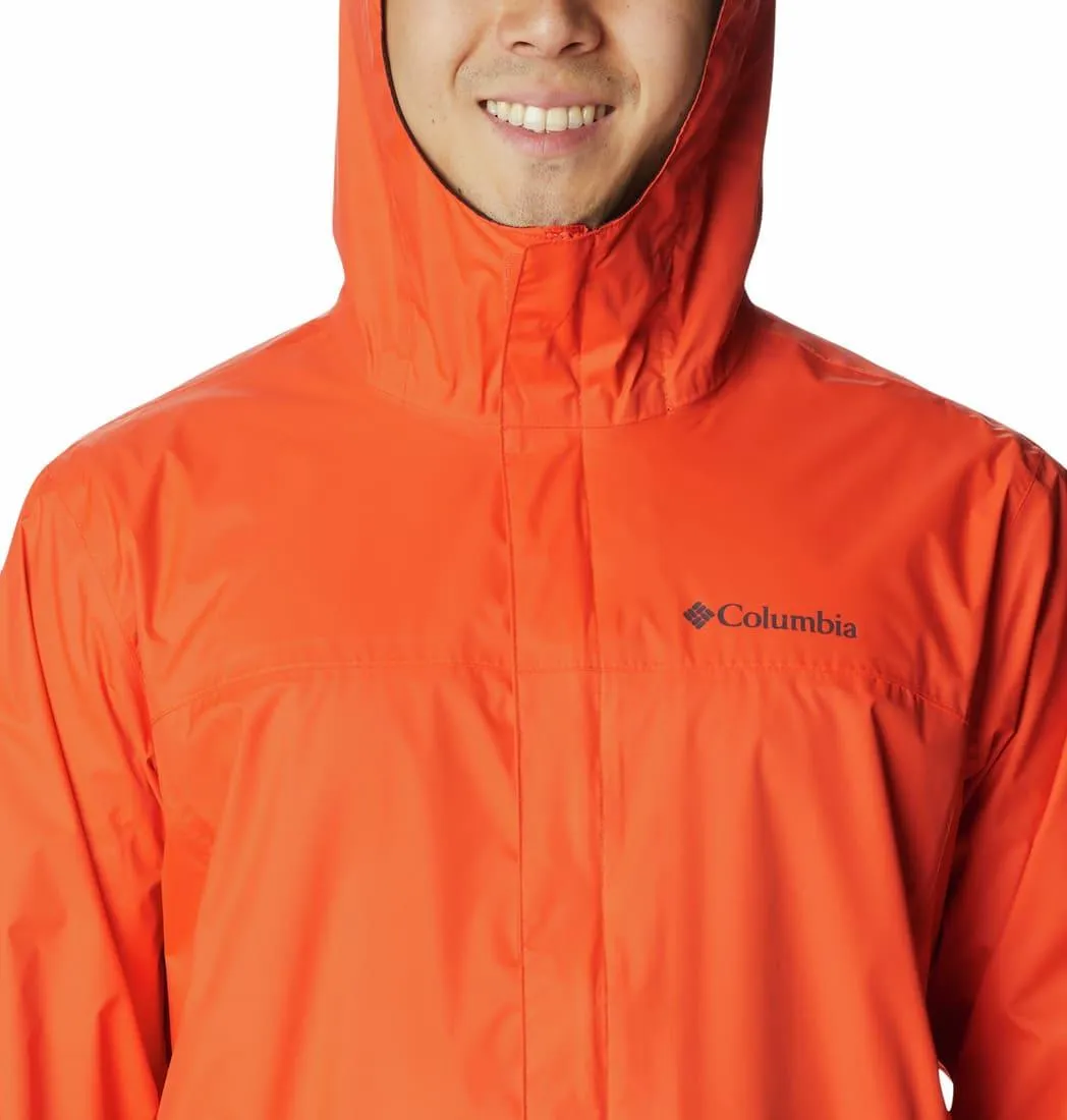 Columbia Men Orange Omni-Tech Watertight II Waterproof Rain Jacket