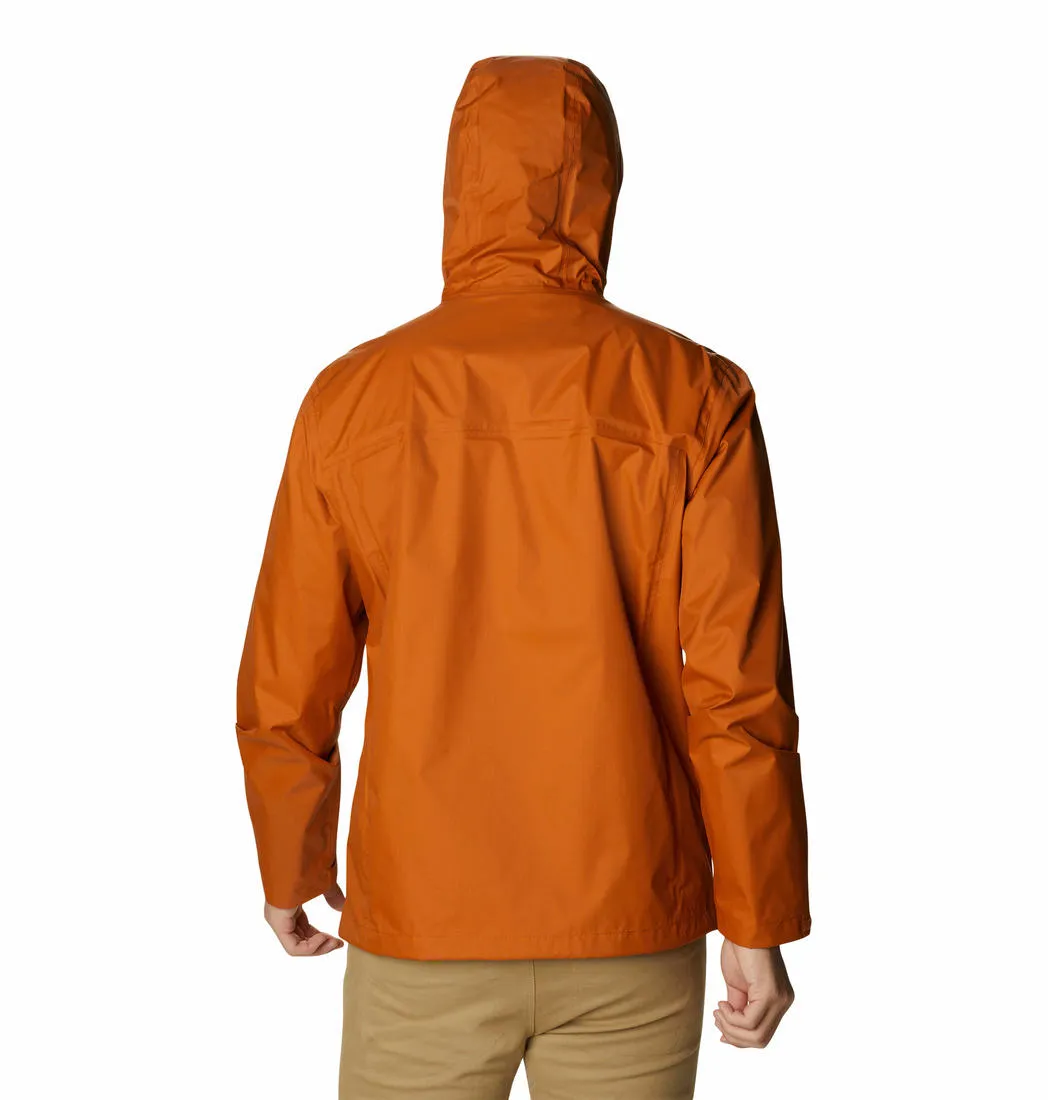 Columbia Men Orange Omni-Tech Watertight II Waterproof Rain Jacket