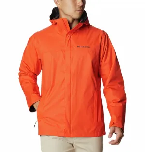 Columbia Men Orange Omni-Tech Watertight II Waterproof Rain Jacket