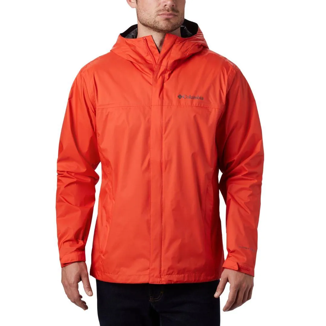 Columbia Men Orange Omni-Tech Watertight II Waterproof Rain Jacket