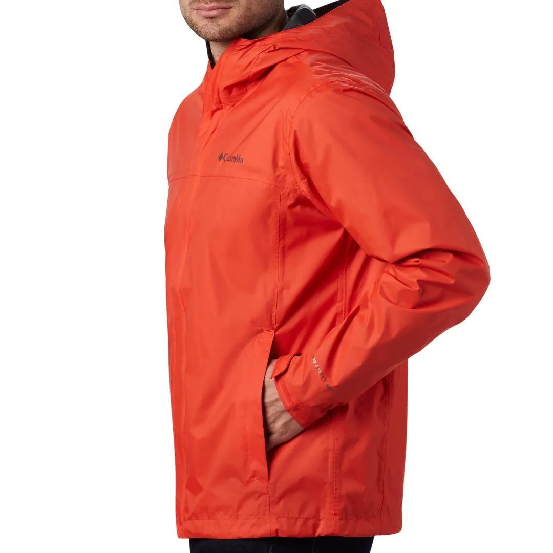 Columbia Men Orange Omni-Tech Watertight II Waterproof Rain Jacket