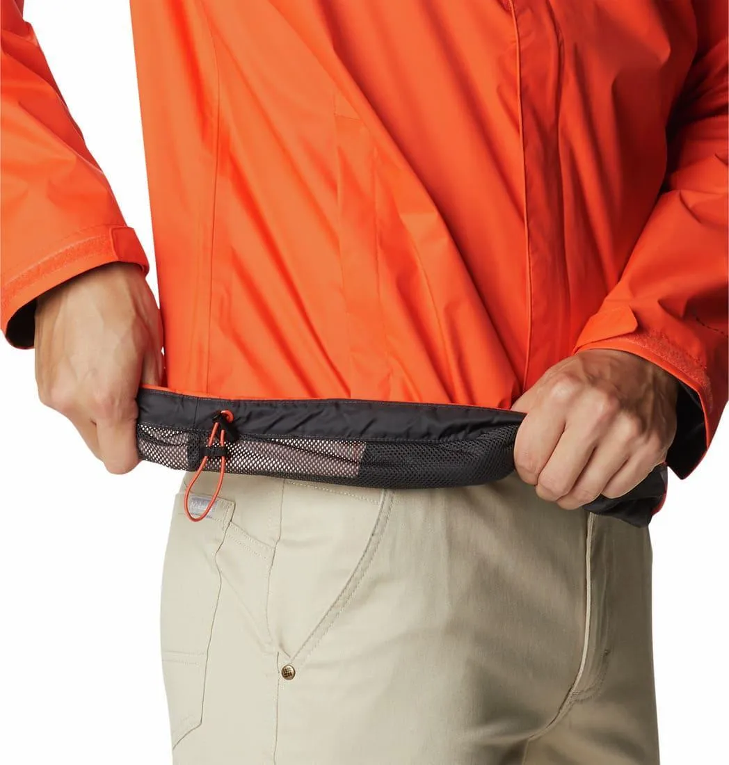 Columbia Men Orange Omni-Tech Watertight II Waterproof Rain Jacket