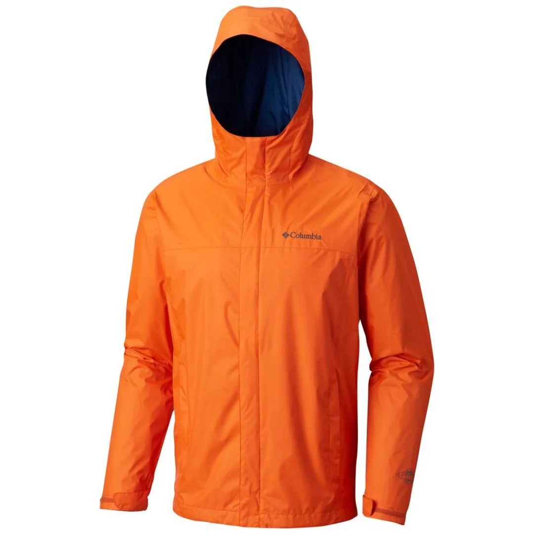 Columbia Men Orange Omni-Tech Watertight II Waterproof Rain Jacket