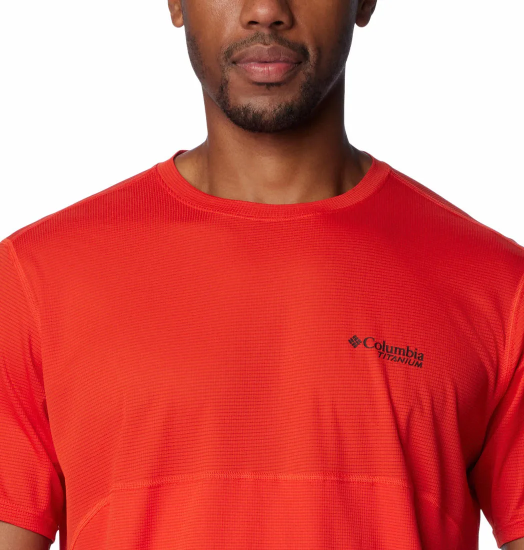 Columbia Men Orange Omni-Wick Cirque River Crew Tshirt