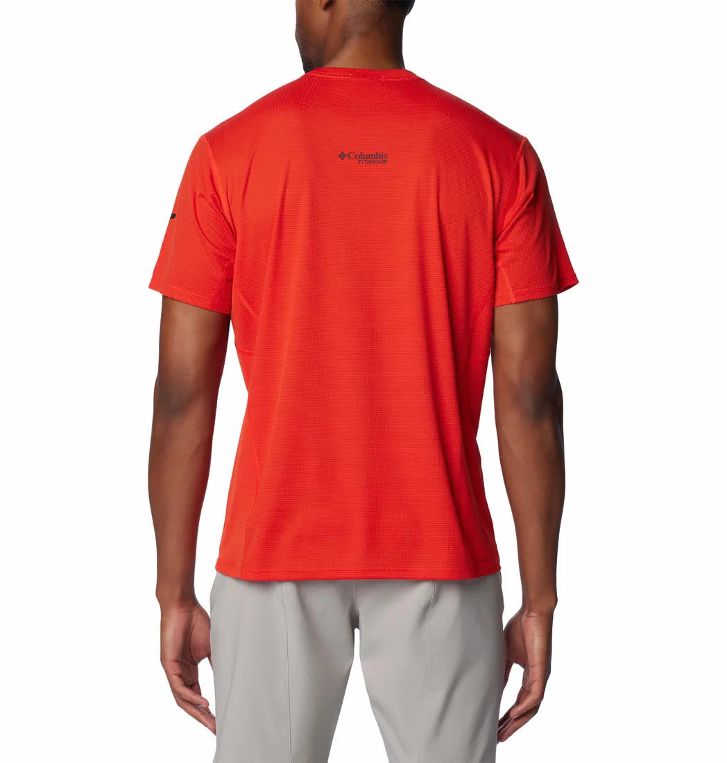 Columbia Men Orange Omni-Wick Cirque River Crew Tshirt