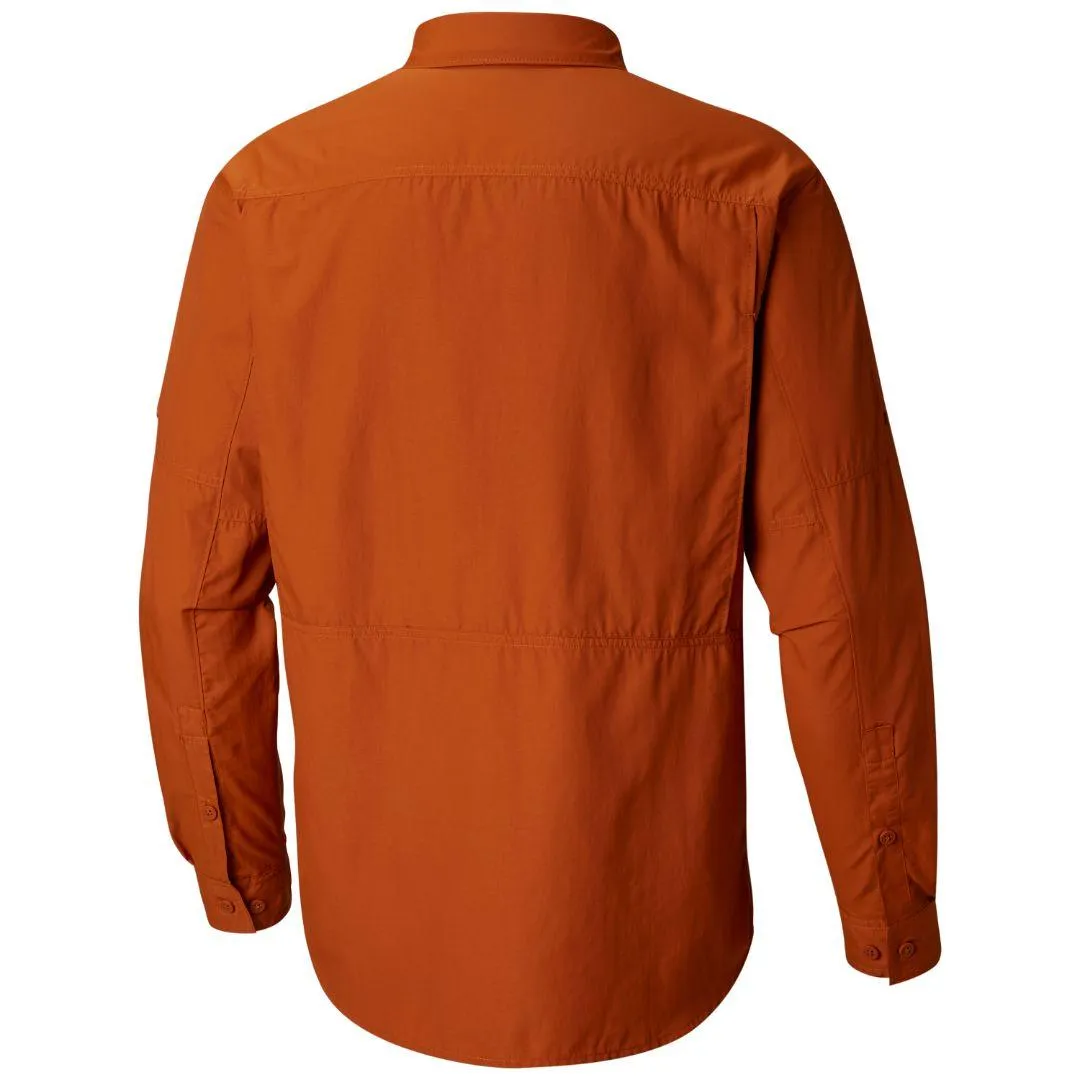Columbia Men Orange Omni-Wick Silver Ridge 2.0 Long Sleeve Shirt