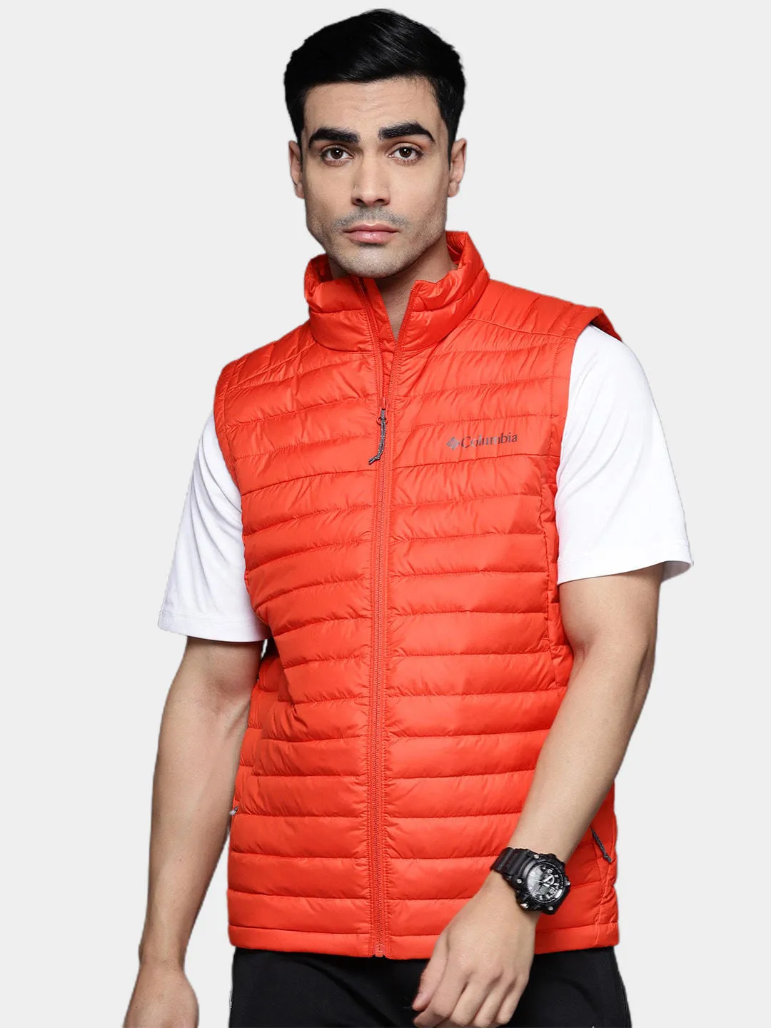 Columbia Men Orange Silver Falls Vest