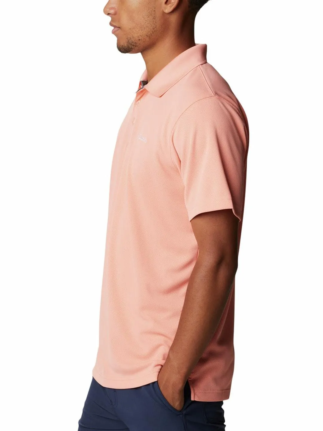 Columbia Men Peach Omni-Wick Utilizer Polo Tshirt