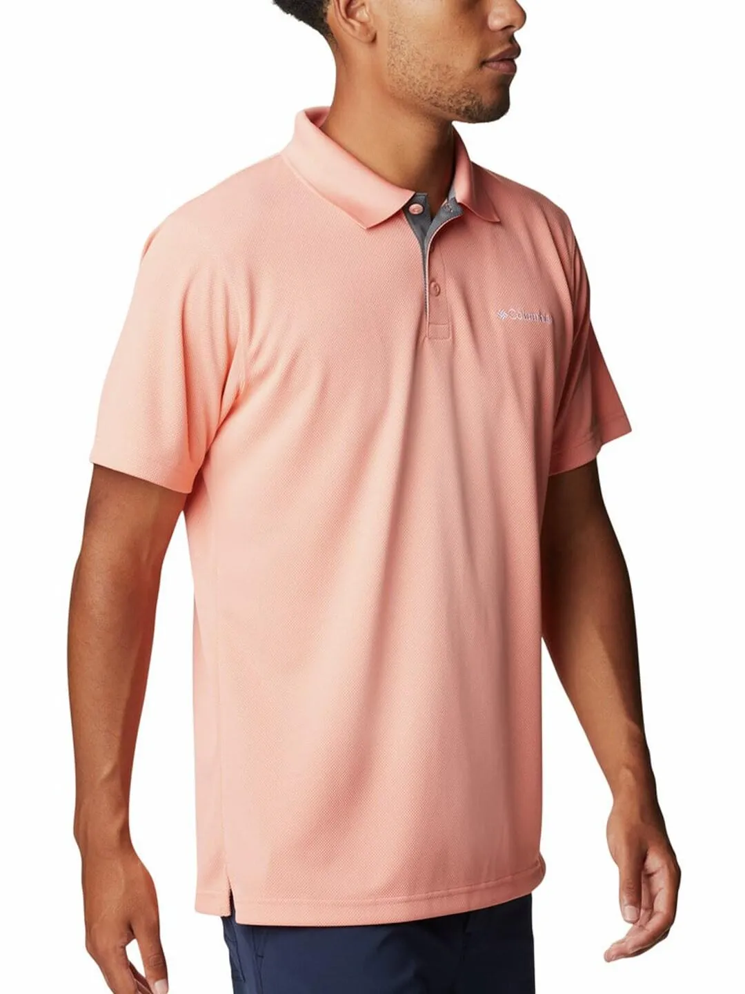 Columbia Men Peach Omni-Wick Utilizer Polo Tshirt