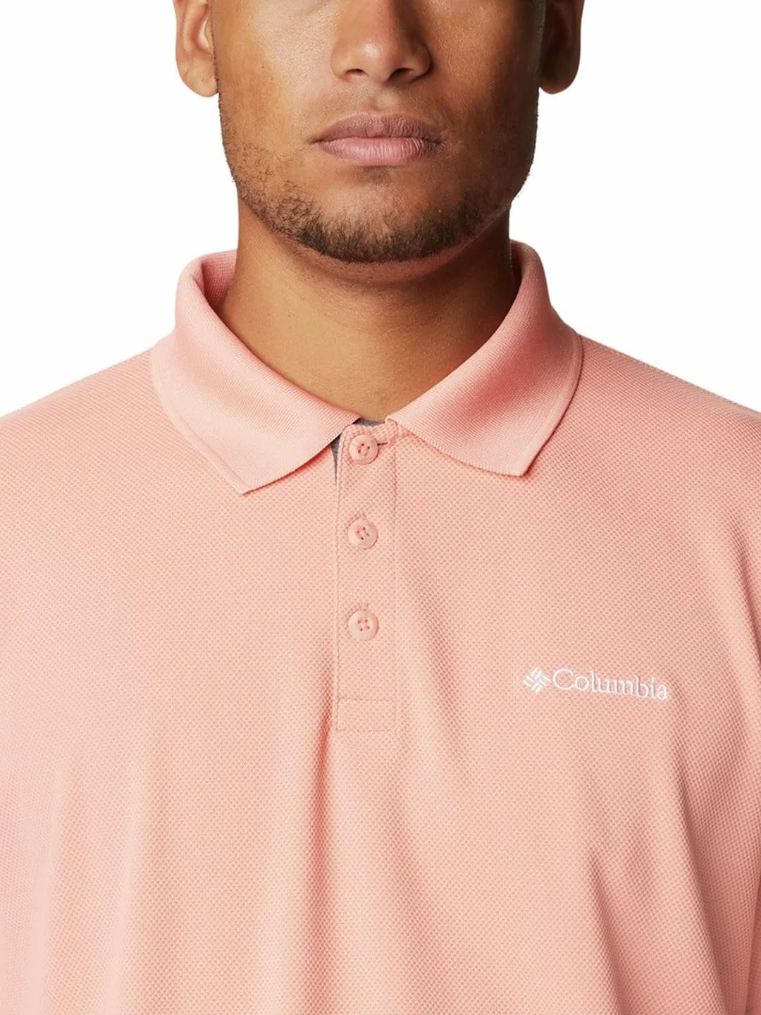 Columbia Men Peach Omni-Wick Utilizer Polo Tshirt