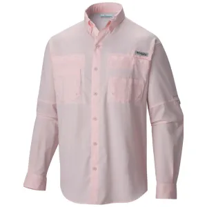 Columbia Men Pink Omni-Wick Tamiami II Long Sleeve Shirt