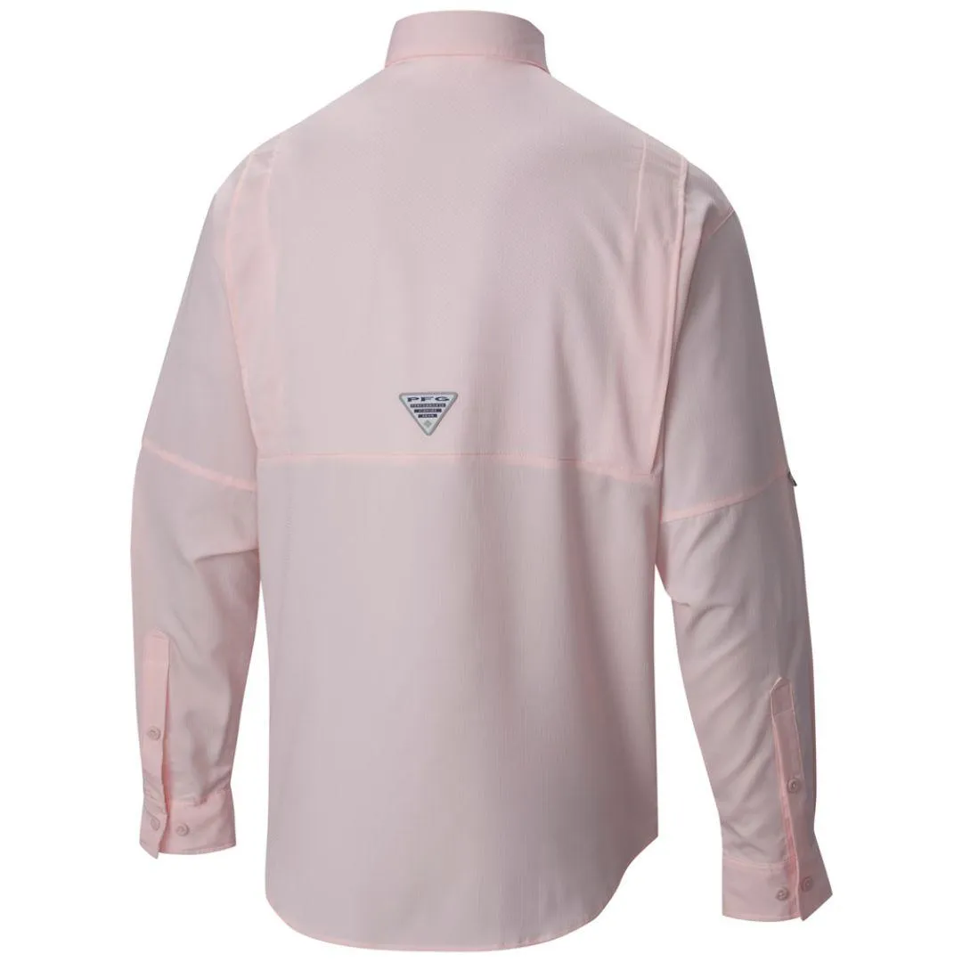 Columbia Men Pink Omni-Wick Tamiami II Long Sleeve Shirt