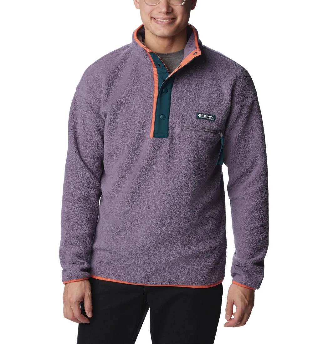 Columbia Men Purple Helvetia Half Snap Fleece Jacket