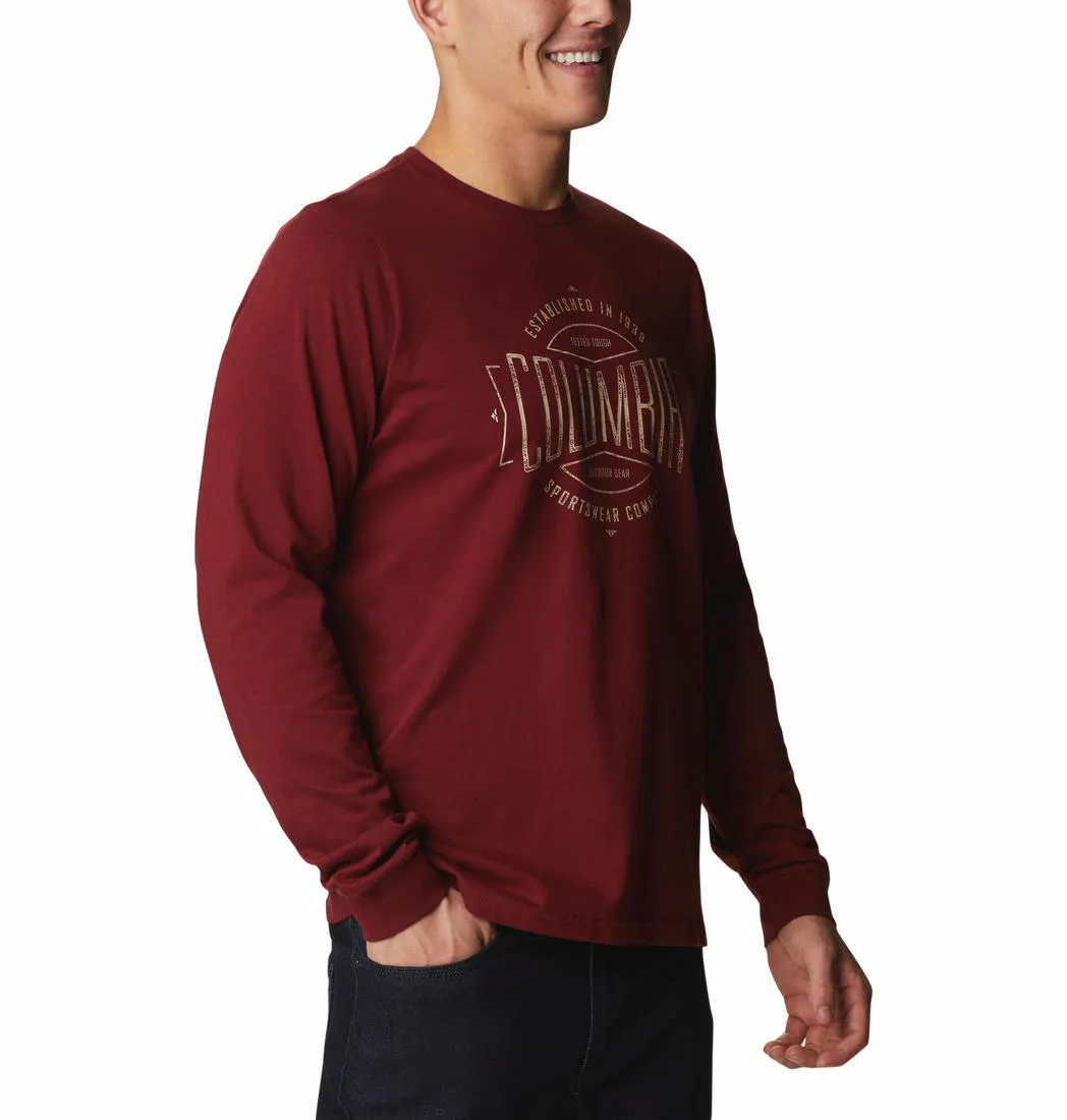 Columbia Men Red Brighton Woods Graphic Tshirt