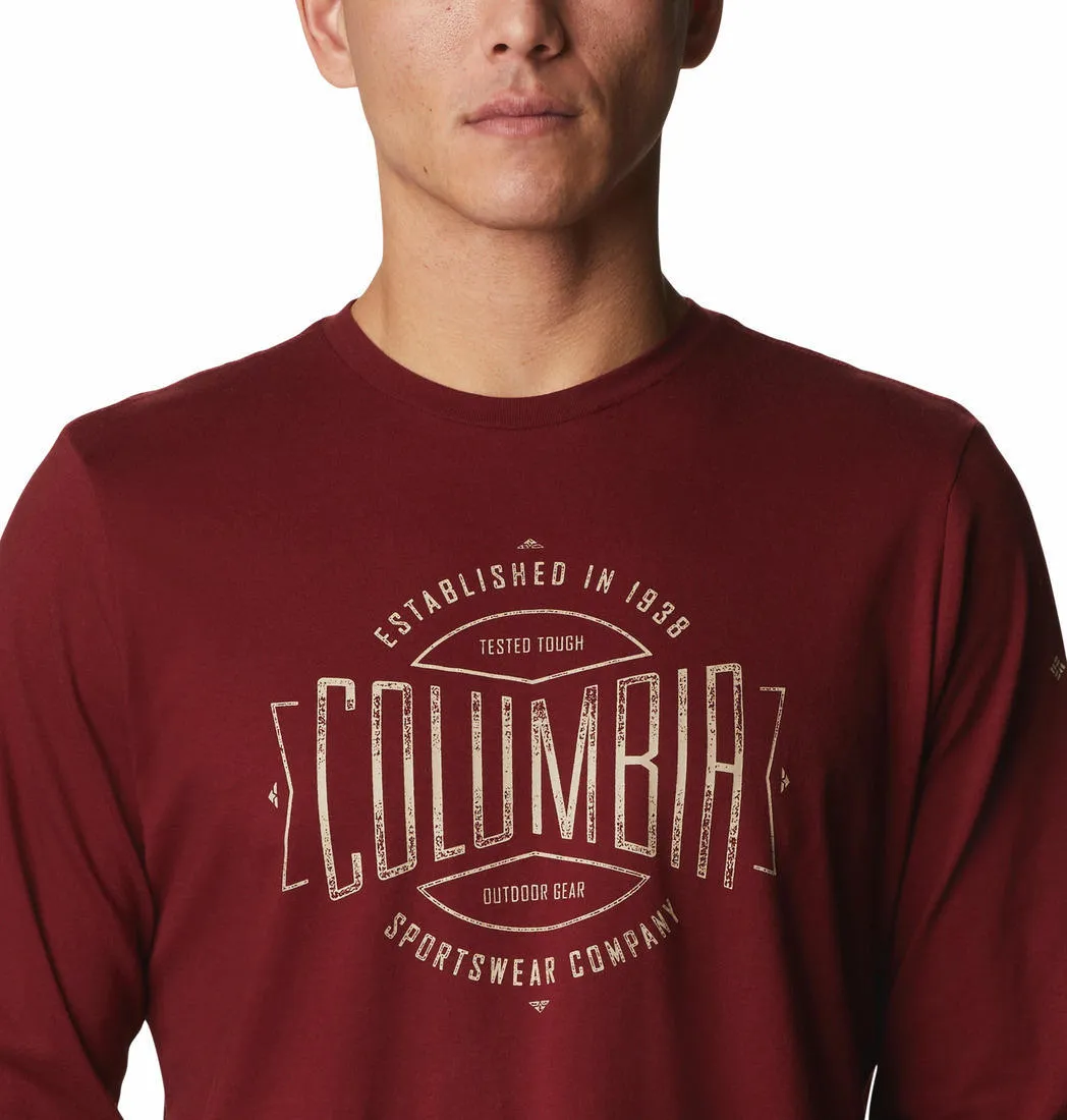 Columbia Men Red Brighton Woods Graphic Tshirt