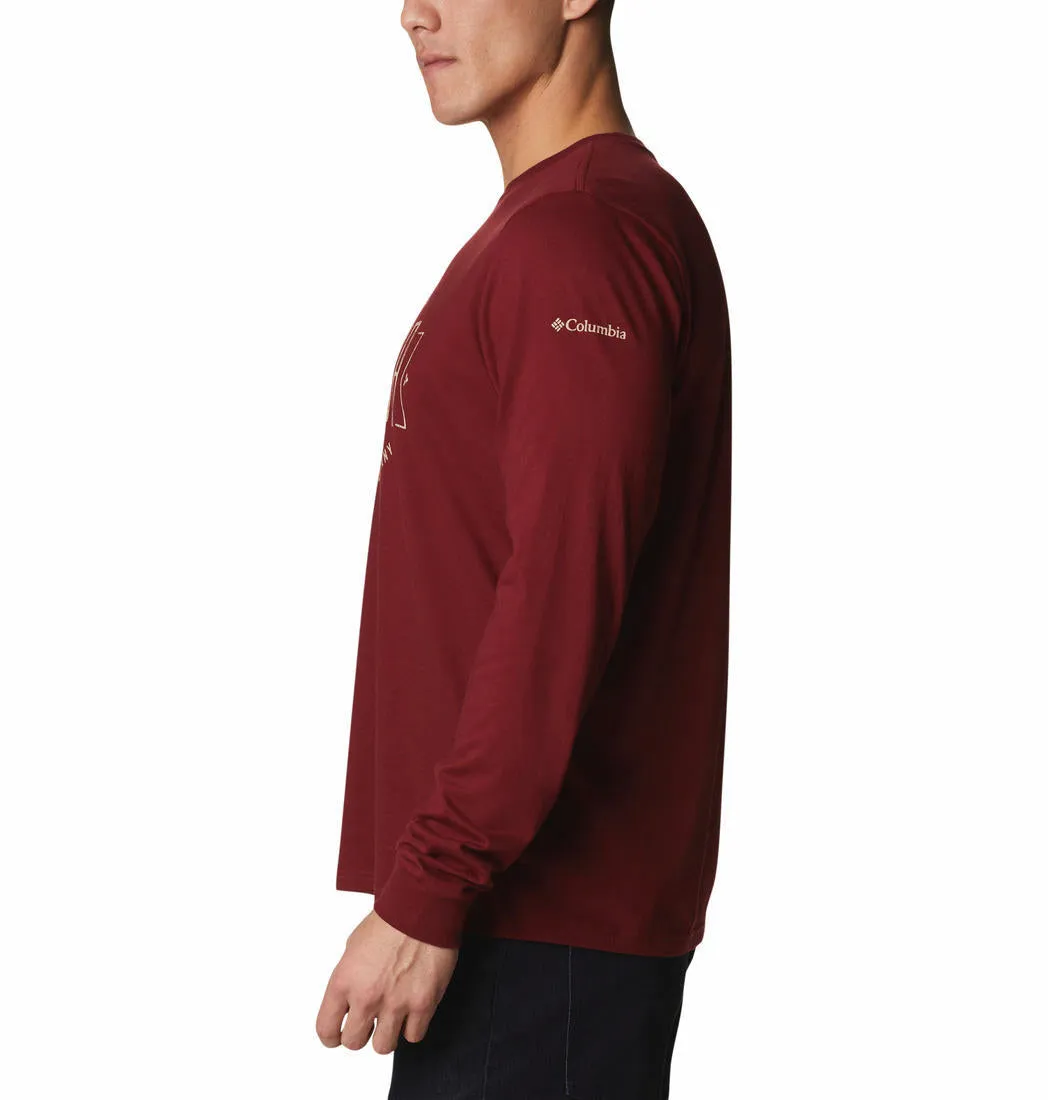 Columbia Men Red Brighton Woods Graphic Tshirt