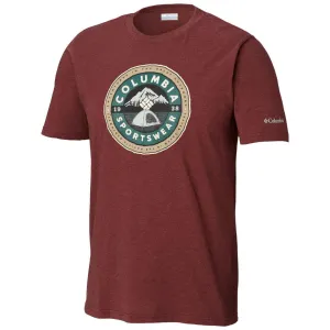 Columbia Men Red Brightwoods Basin Tshirt