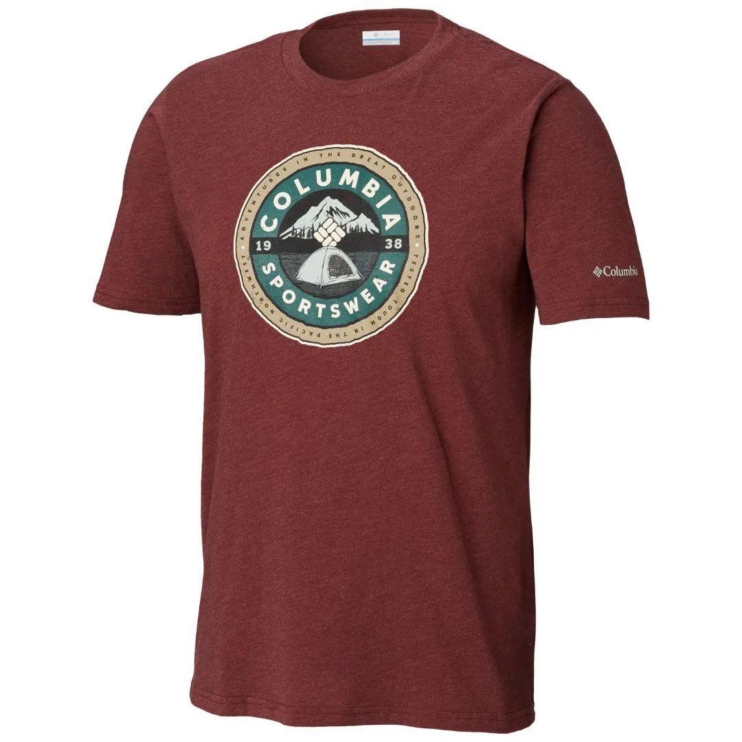 Columbia Men Red Brightwoods Basin Tshirt