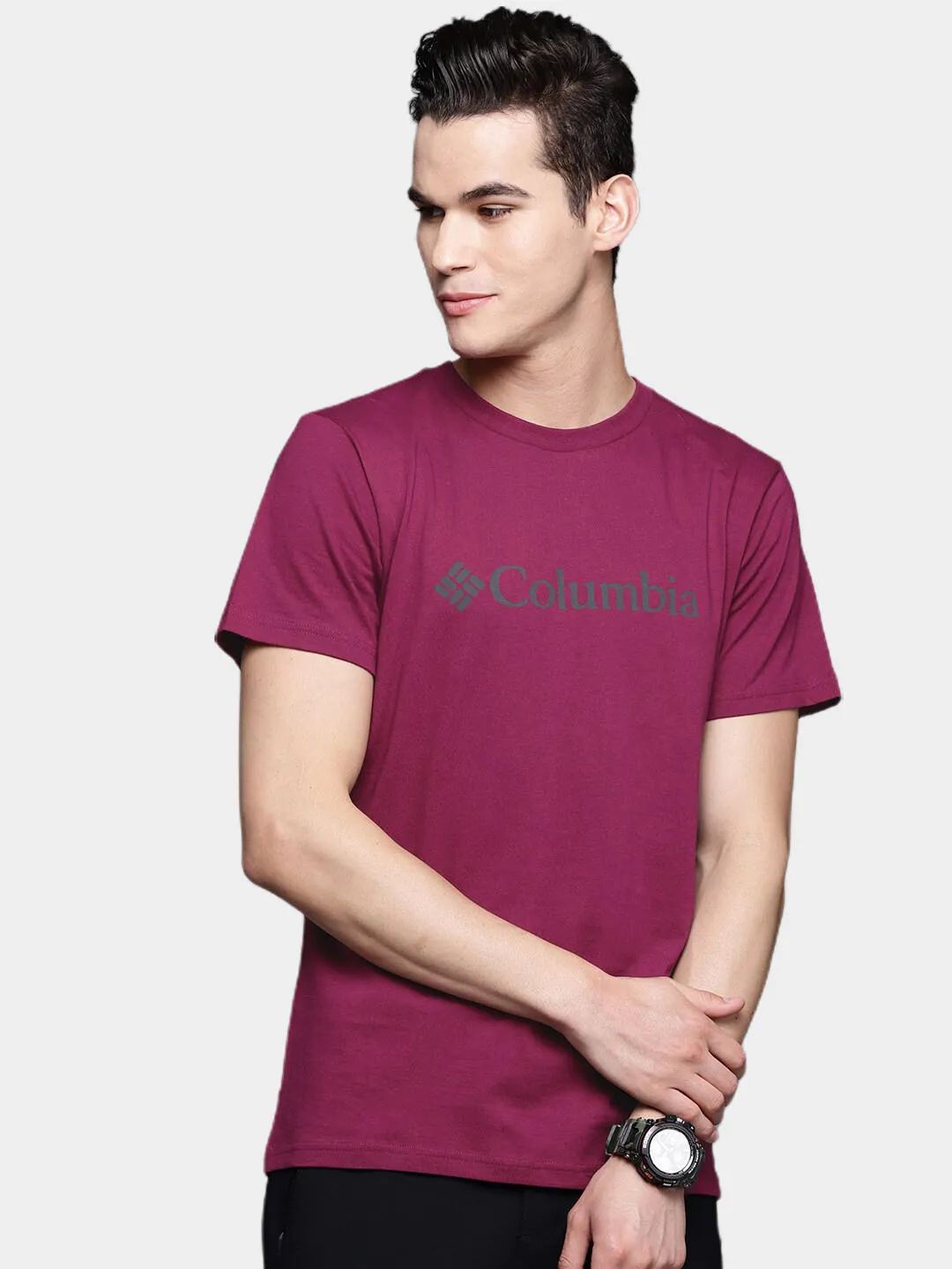 Columbia Men Red CSC Basic Logo Tshirt