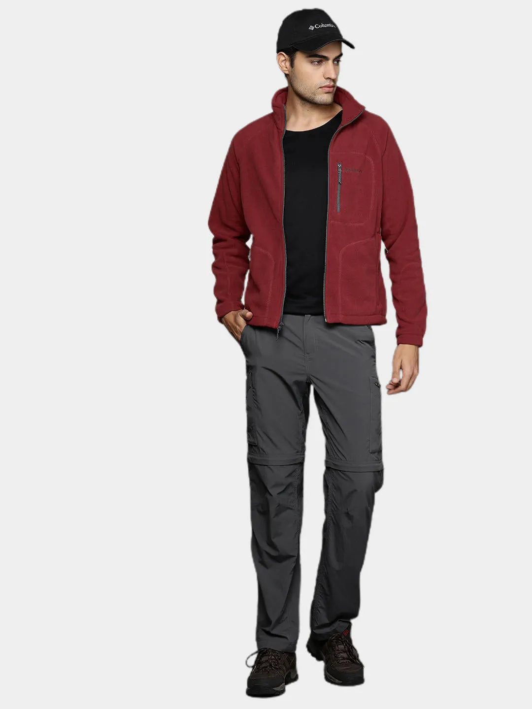 Columbia Men Red Fast Trek II Fleece Jacket