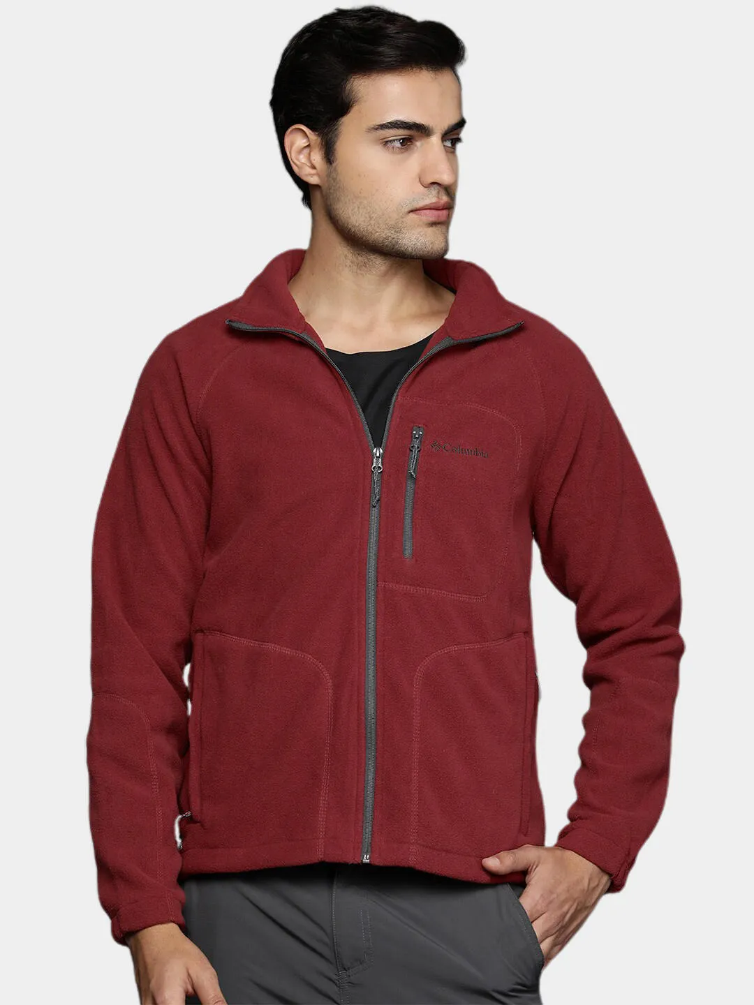 Columbia Men Red Fast Trek II Fleece Jacket