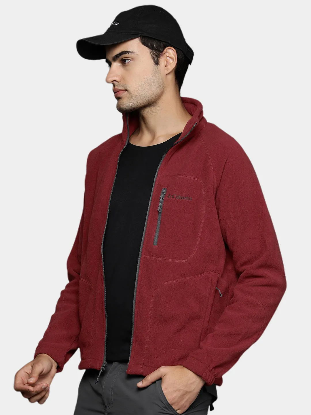Columbia Men Red Fast Trek II Fleece Jacket
