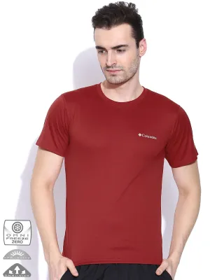Columbia Men Red Omni-Freeze Zero Rules Tshirt