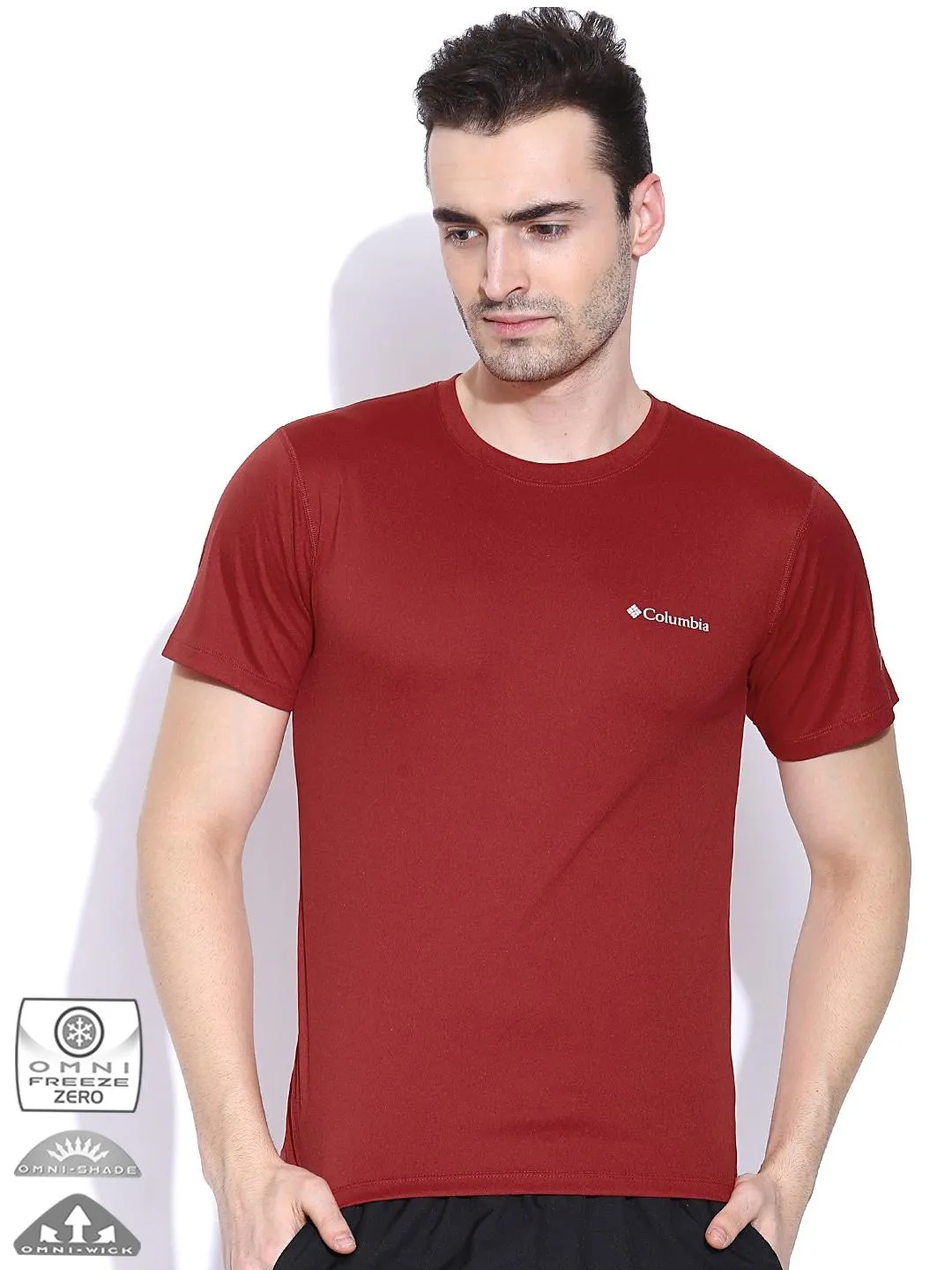 Columbia Men Red Omni-Freeze Zero Rules Tshirt