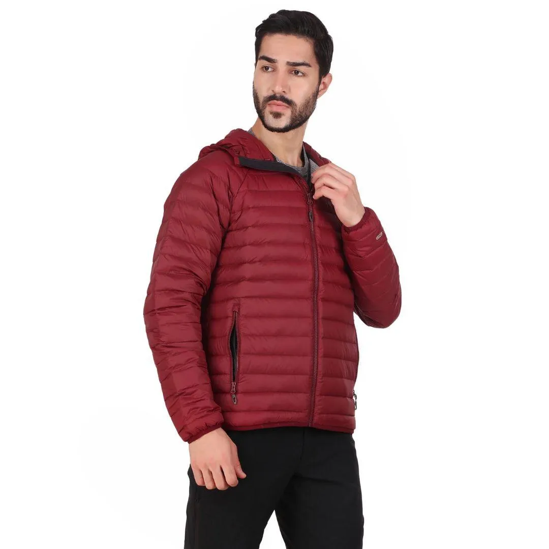 Columbia Men Red Omni-Heat 3D Alpha Trail Hooded Down Jacket
