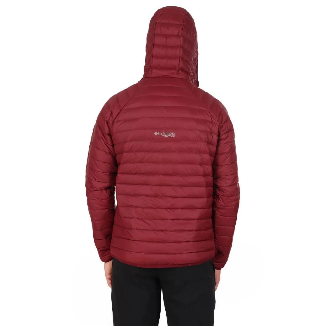 Columbia Men Red Omni-Heat 3D Alpha Trail Hooded Down Jacket
