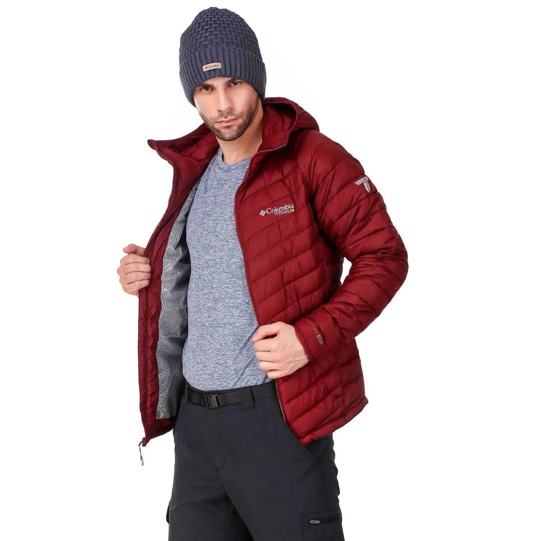 Columbia Men Red Omni-Heat 3D Snow Country Hooded Jacket
